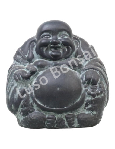 Luso Bonsai | Middle Ceramic Buddha "Happy" - Black