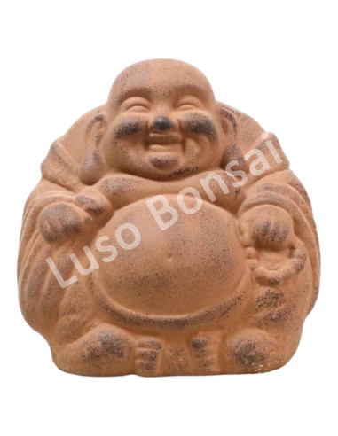 Luso Bonsai tóxico Middle Ceramic Buddha "Feliz" - Brown