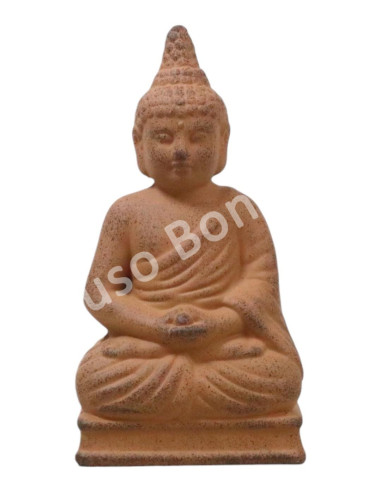 Luso Bonsai | Buddha Cerâmico Mini "Sitting" - Castanho